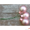 Kép 3/4 - Karácsonyi gömb 2,5cm Gömb betűzős üveg 2,5cm rózsa rózsaszín rózsaszín matt/fényes S/144/doboz