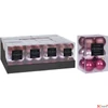 Kép 1/3 - Karácsonyi gömb 6cm 12db/set, pink kpm
