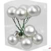 Kép 2/2 - Karácsonyi 2,5cm gömb drótos 2 üveg betűzős ezüst matt
