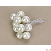 Kép 1/2 - Karácsonyi gyöngy pick 1, 8cm Gyöngy betűzős gyöngyház fehér 12db/csomag [5998997714794]