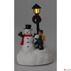 Kép 3/7 - Téliváros karácsonyi dioráma ' LED-del, téli jelenet lámpással : 8x6x13 cm kpm müködtetés elemmel