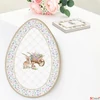Kép 1/3 - Kínálól-tálca porcelán 30x21cm, Spring Bloom tojás formájú dobozban,