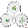Kép 1/3 - Kínálótál Porcelán növény mint 3 részes 20,5x17cm, dobozban Herbarium