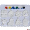 Kép 2/2 - Kreatív festő készlet 24' karácsonyi gömbök festék ecset ecsettá 18.5cmx21cmx8cm sdkae 1db/ár