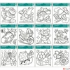 Kép 1/2 - Sablon kontúros 14x14cm adhezív fólián, vegyes minták