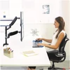 Kép 2/2 - Monitortartó kar Fellowes két monitorhoz, Platinum Series Dual Stacking, fekete