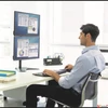Kép 2/2 - Monitortartó kar Fellowes Seasa Dual Stacking, fekete