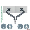 Kép 4/9 - Monitortartó kar Leitz kettő monitorhoz, Ergo Dual, sötétszürke