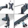 Kép 5/9 - Monitortartó kar Leitz kettő monitorhoz, Ergo Dual, sötétszürke