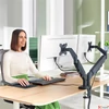 Kép 8/9 - Monitortartó kar Leitz kettő monitorhoz, Ergo Dual, sötétszürke