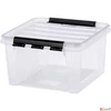 Kép 1/7 - Műanyag tárolódoboz 8liter fekete fogantyúkkal SMARTSTORE Classic 12 átlátszó