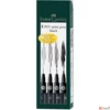 Kép 1/2 - Faber-Castell művész filctoll "Pitt 4db -S;F;M;B- fekete" AG-Pitt 167100