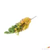 Kép 2/2 - Selyemvirág - művirág ág peoniával, hortenziával 50cm zöld, sárga