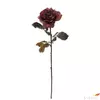 Kép 2/2 - Selyemvirág - művirág antik rózsa szálas 65 cm barna