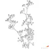 Kép 1/3 - Selyemvirág - művirág bogyós á Berry branch silver 92cm ezüst