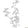 Kép 1/3 - Selyemvirág - művirág bogyós Berry branch silver 92cm ezüst SDDST53