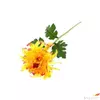Kép 2/2 - Selyemvirág - művirág Krizantém műanyag 10x65cm sárga,rózsaszín