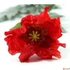 Kép 1/3 - Selyemvirág - művirág pipacs Papaver Joleen red piros pipacs mákvirág 72cm Holland SDDST53