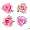 Kép 2/2 - Selyemvirág - művirág rózsa fej 8 cm rózsaszín,pink S/16