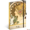 Kép 1/3 - Notesz 13x26cm Alphonse Mucha – Feather, dotted Realsystem 2026 kollekció!