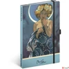 Kép 1/3 - Notesz 13x26cm Alphonse Mucha – Luna, dotted Realsystem 2026 kollekció!