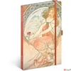 Kép 1/3 - Notesz 13x26cm Alphonse Mucha – Painting, lined Realsystem 2026 kollekció!