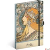 Kép 1/2 - Notesz 13x21cm Alphonse Mucha – Zodiac, dotted Realsystem 2025 kollekció!