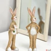 Kép 3/5 - Nyuszi figura 16x5x5cm kézzel festett kerámia figura (2-féle)1db/ár SDGW26 tavasz húsvét
