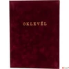 Kép 2/3 - Oklevéltartó A4 exkluzív plüss, aranyozva, bordó
