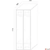 Kép 2/3 - Öltözőszekrény magas MAYAH Freedom SV-310 grafit 