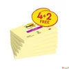 Kép 2/2 - Öntapadós jegyzettömb 3MPostit 76x127 mm, 4+2x90 lap, Super Sticky kanári sárga