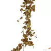 Kép 2/2 - Selyemvirág - művirág Girland leveles, 186 cm, barna, zöld