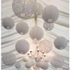 Kép 1/2 - Party lampion dekor gömb papír, csipkés 25cm