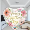 Kép 2/2 - Partylufi fólia 18 inch-es Mother's Day Pink Floral Anyák Napi Szív fólia Partylufi