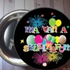 Kép 2/2 - Party kitűző évszámos Ma van a szülinapom - fekete, 58 mm