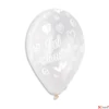 Kép 1/2 - Party Lufi esküvői 30cm-es, Just Married szives átlátszó printelt, 10db/csomag
