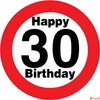 Kép 1/2 - Party Sebességkorlátozó tábla 50cm, Happy 30 Birthday feliratos tábla Szülinpi műanyag parti dekoráció