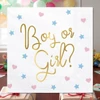 Kép 2/3 - Szalvéta PartyDeco '24 BOY OR GIRL szalvéta, fehér 20 db, 33x33 cm