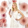 Kép 3/3 - Party Vállszalag fehér bride to be, 75cm rose gold betűkkel