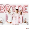 Kép 4/4 - Party Vállszalag fehér Team Bride, 75cm rose gold betűkkel