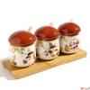 Kép 2/4 - Porcelántálka Autumn Breeze fedővel, kanállal 22x8x9cm