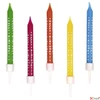 Kép 1/2 - Gyertya party Happy Birthday 10db vegyes színek R550333