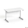 Kép 1/5 - Íróasztal szürke fémlábbal 120x70cm MAYAH Freedom SV-25 fehér