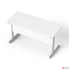 Kép 3/5 - Íróasztal szürke fémlábbal 140x70cm MAYAH Freedom SV-26 fehér