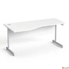 Kép 1/5 - Íróasztal íves balos szürke fémlábbal 160x80cm MAYAH Freedom SV-30 fehér