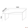 Kép 4/5 - Íróasztal íves baloslaplábbal 160x80cm MAYAH Freedom SV-24 fehér