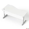Kép 3/5 - Íróasztal íves jobbos szürke fémlábbal 160x80cm MAYAH Freedom SV-29 fehér