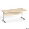 Kép 1/2 - Íróasztal íves jobbos szürke fémlábbal 160x80cm MAYAH Freedom SV-29 juhar