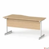 Kép 2/3 - Íróasztal íves jobbos szürke fémlábbal 160x80cm MAYAH Freedom SV-29 kőris