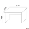 Kép 4/5 - Íróasztalllap lábba 120x70cm Freedom SV-19 fehér MAYAH 